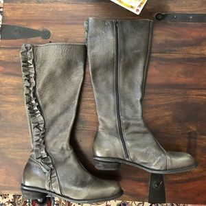 Anthropologie Miss Albright Pewter Tall Boots